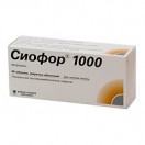 Сиофор 1000, табл. п/о пленочной 1000 мг №60