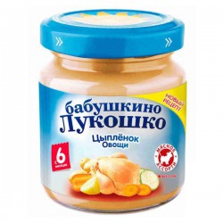 Пюре Бабушкино лукошко овощи цыпленок с 7 мес 100 г