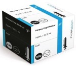 Шприц, 2 мл р. 0.6ммх30мм 23G 100 шт одноразовый трехкомпонентный Луер слип с приложенной иглой