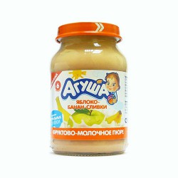 Пюре Агуша яблоко банан сливки с 6 мес 200 г