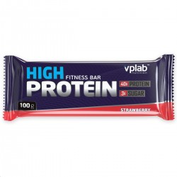 Батончик VPLab Хай Протеин Бар клубника 100 г
