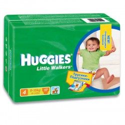 Подгузники-трусики 17 шт. Huggies литл волкерс конвениенс 9-14 кг р. m