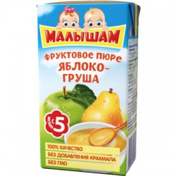 Пюре Фрутоняня Малышам яблоко груша с сахаром с 5 мес 125 г